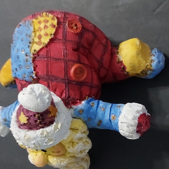 Santa Stocking Hanger some paint missing in back,chip on button in the back. - Picture 6 of 9